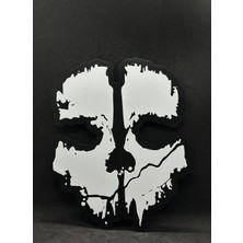 North Edge 3D Call Of Duty: Modern Warfare Ghost 3D Duvar Dekoru - Oyuncu Odası Aksesuarı 16 x 20CM