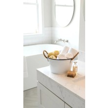 Home GreyfurtArt Halat Saplı Metal Buz Kovası Banyo Düzenleyici Havluluk Mutfak Organizer Gazetelik Restoran Dergilik Organizer