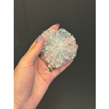 Gönülden Tasarım  Boncuk Işleme Pul Payetli Tül Çiçek Arma Dikiş Aplike 9x9 cm