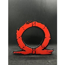 North Edge 3D God Of War (Omega) Temalı Duvar Dekoru - Gow Oyuncu Odası Tablosu - 20 x 17,5 x 1,5 cm