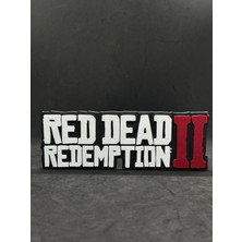 North Edge 3D Red Dead Redemption 2 (Rdr2) Logo Duvar Dekoru / Oyun Odası Aksesuarı 7 x 20CM / Kabartmalı