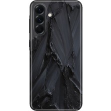 Nurdic Samsung Galaxy A57 Kılıf 0.4mm Lazer Kesim Silikon Kapak Siyah Beton