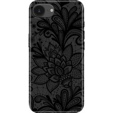 Nurdic iPhone 17E Uyumlu Kılıf 0.4mm Lazer Kesim Silikon Kapak Mandala Gül