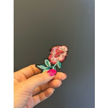 Gönülden Tasarım 8x4 cm Nakış Işleme Mini Çiçek Arma Dikiş Aplike
