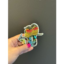 Gönülden Tasarım 8x8 cm Ütü Ile Yapışan Nakış Pul Işleme Kuş Arma Dikiş Aplike