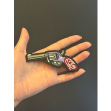 Gönülden Tasarım 10X6 cm Ütü Ile Yapışan Nakış Işleme Tabanca Arma Dikiş Aplike