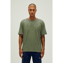 Bad Bear Garment Basıc T-Shirt Thyme Erkek Bisiklet Yaka Haki Tişört