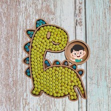 Cam Mozaik Sanat Seti Kendin Yap Dıy Mozaik Dinozor Tablo Çocuk Etkinlik Hobi ve Sanat Seti