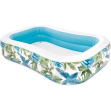 Intex Tropikal Desenli Aile Havuzu - 229X52X48 cm - Dev Boy Bahçe & Teras
