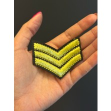 Gönülden Tasarım 7x6 cm Ütü Ile Yapışan Altın Varak Işleme Arma Apolet