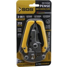 Hobilinka 3in1 Çok Amaçlı Elektrikçi Pense Kesme - Sıyırma - Kıvırma 213MM (4887)