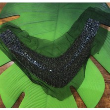 Gönülden Tasarım Boncuk Işleme Yaka Dikiş Aksesuarı 25 cm