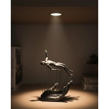 MegaSepet Mey Ithalat® 3D El Insan Figürü Gri Soyut Modern Dekoratif Biblo