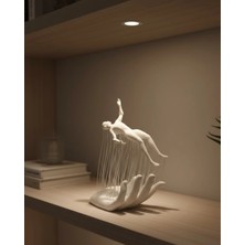 MegaSepet Mey Ithalat® 3D El Üzerinde Insan Figürü Beyaz Minimal Masa Üstü Dekor