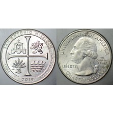 Banknoting Amerika Çeyrek Dolar 2019 D Ulusal Parklar-Texas-San Antonıo Mıssıons.