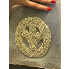 Gönülden Tasarım Boncuk Işleme Tasarım Aplike Dikiş Giyim Aksesuarı Çap 8 cm