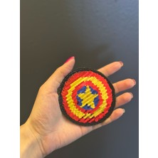 Gönülden Tasarım Ütü Ile Yapışan Çap 9 cm Yıldızlı Pullu Arma