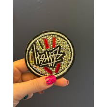 Gönülden Tasarım Ütü Ile Yapışan Taş Işleme Arma Dikiş Aplike Çap 8 cm