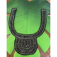 Gönülden Tasarım Boncuk Işleme Tasarım Yaka Dikiş Aksesuarı 27 cm