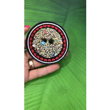 Gönülden Tasarım Çap 8 cm Ütü Ile Yapışan Taşlı Arma Dikiş Aplike