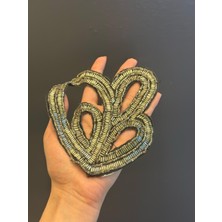 Gönülden Tasarım Boncuk Işleme Otantik Arma Dikiş Aksesuarı 16X14 cm