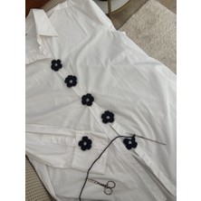 SMYY Bohem El Örgüsü Çiçek Gömlek ve Bluzlar Için Düğmelik