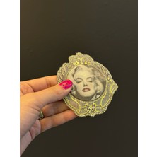 Gönülden Tasarım Ütü Ile Yapişan Taşlı Değişen Görseli Arma Aplike 9x8 cm