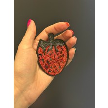 Gönülden Tasarım 8x6 cm Ütü Ile Yapışan Payetliçilek Arma Dikiş Aksesuarı