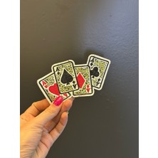 Gönülden Tasarım 11X6 cm Ütü Ile Yapışan Iskambil Kağıtları Arma Dikiş Aplike