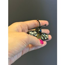 Gönülden Tasarım Boncuk Işleme Kabartma Arı Arma Dikiş Aplike 6x4 cm