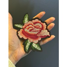 Gönülden Tasarım Ütü Ile Yapışan Nakış Işleme Çiçek Aplike Arma 12X10 cm