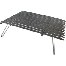 Topsöken Közüstü 3 mm Kalın Oluklu Lama Izgara 34 cm x 46 cm Katlanır Ayaklı