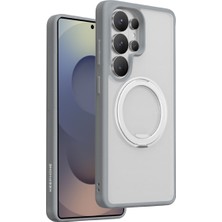 Keephone Samsung Galaxy S26 Ultra Kılıf Mat Magsafe 360 Metal Halkalı Gizli Standlı Premium Omega Kapak