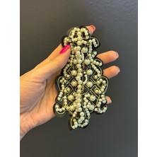 Gönülden Tasarım 18X5 cm Boncuk Taş Işleme Etnik Desenli Dikiş Giyim Aksesuarı