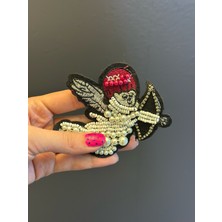 Gönülden Tasarım Boncuk Işleme Eros Arma Dikiş Aplike Dikiş Aksesuarı 10X8 cm