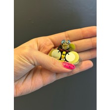 Gönülden Tasarım Zirkon Taşlı Pul Payet Kanatlı Arı Arma Dikiş Aplike 4x3 cm