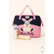 Rain Baby Bebek Bakım Çantası Tavşan Desenli Anne Bebek Çantası
