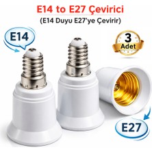 Vwin E14 Ince Duy’u Standart E27 Duy’a Dönüştürür. E14 To E27 Duy Çevirici (3 Adet)