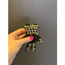 Gönülden Tasarım 10X7 cm Gümüş Boncuk Işleme Ayı Arma Dikiş Aplike