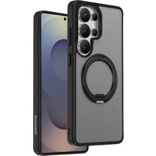 Keephone Samsung Galaxy S26 Ultra Kılıf Mat Magsafe 360 Metal Halkalı Gizli Standlı Premium Omega Kapak
