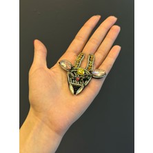 Gönülden Tasarım 7x7 cm Zirkon Taşlı Inek Arma Dikiş Aksesuarı