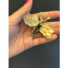 Gönülden Tasarım Pul Kanatlı Boncuklu Arı Arma Dikiş Aplike 6x4 cm