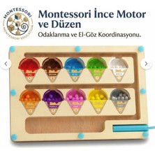 Bbsky Montessori Manyetik Ahşap Dondurma Labirenti: 3+ Yaş Eğitici Renk Düzeni ve Görsel Algı Oyuncağı - Okul Öncesi Erken Öğrenme Aktivitesi ve Doğum Günü Hediyesi