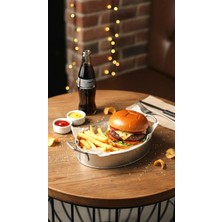 Home GreyfurtArt Kulplu Tepsi Sunum Tepsisi Kafe Tip Patates Kızartması Hamburger Tabağı Tabak Cafe Tip