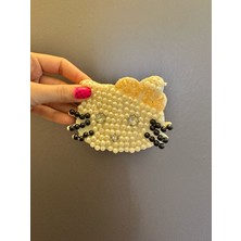 Gönülden Tasarım 20X7 cm Boncuk Taş Işleme Kedi Arma Dikiş Aplike