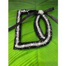 Gönülden Tasarım Zirkon Taşlı Inci Boncuklu Tasarım D Harfi Arma Dikiş Aplike 16X13 cm