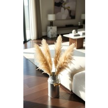 Home GreyfurtArt Vintage Metal Sütlük Biblo Ahşap Saplı Dekoratif Vazo Retro Salon , Bahçe ve Dekorasyon Objesi Saksı