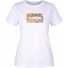 Trender Trus Baskı Beyaz Kadın T-Shirt 26YL71595009