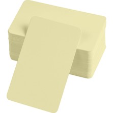 HypAirs Boş Kelime Kartları 5x8 cm - 50 Adet Oval Kenarlı | Tabu & Not Kartları - Sarı