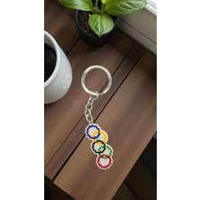 Seard Miyuki Boncuk El Yapımı Olimpiyat Bayrağı Anahtarlık/çanta Süsü